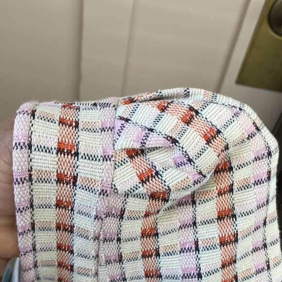 Ann Taylor madras plaid puff sleeve flare dress - Picture 7 of 7